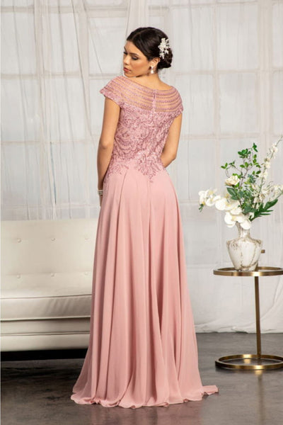 Embellished Chiffon Gown by Elizabeth KGL3065