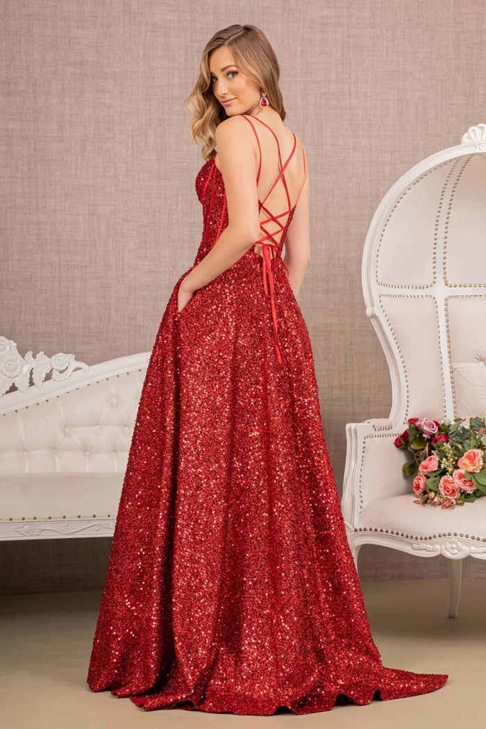 Sequin Corset Evening Dress by Elizabeth K GL3132