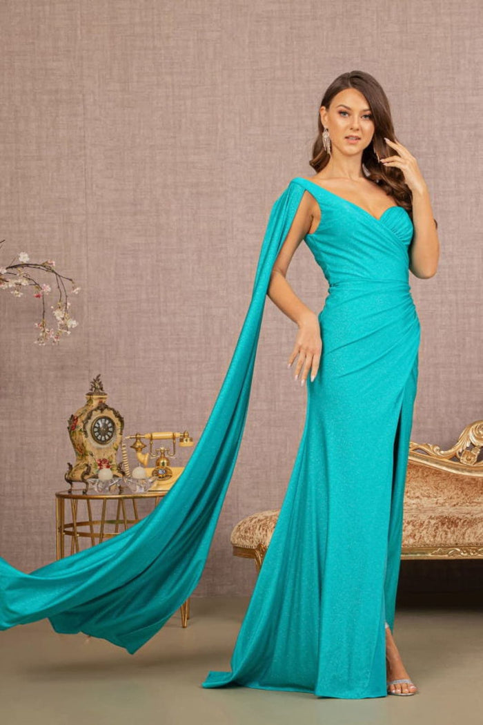 One Shoulder Ruched Sheath Dress by Elizabeth KGL3136