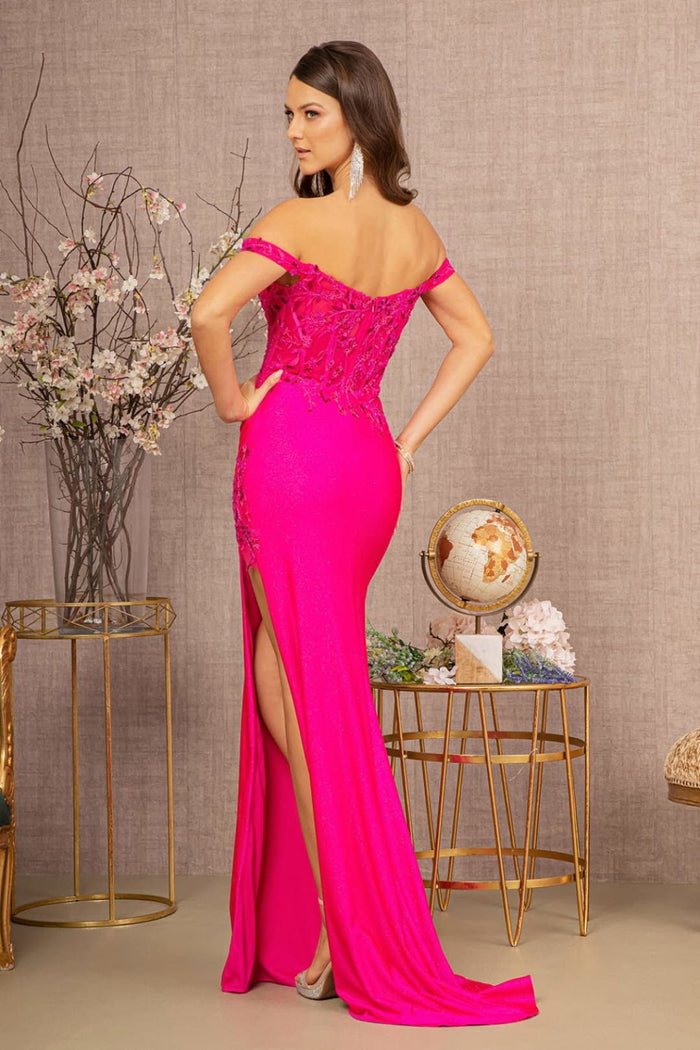 Embellished Off Shoulder Mermaid Gown by Elizabeth KGL3162
