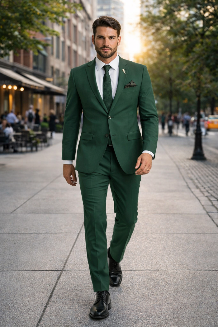 Emerald Green Slim Fit Wedding Suit