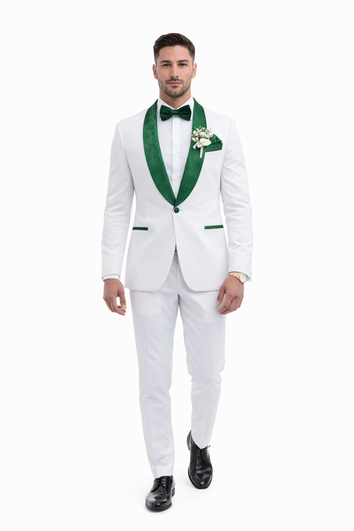 Emerald Green Tuxedo - Hunter Green Tuxedo + Vested Suit
