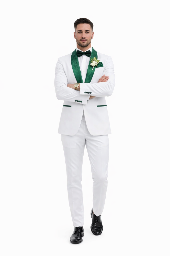 Emerald Green Tuxedo - Hunter Green Tuxedo + Vested Suit