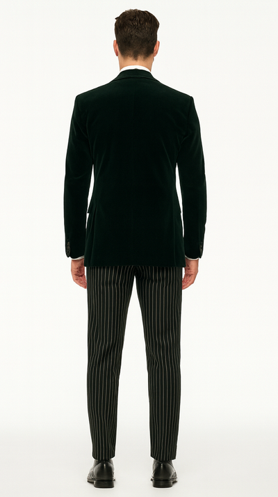 Emerald Velvet Roderick Smoking Jacket – Luxurious Men's Evening Wear