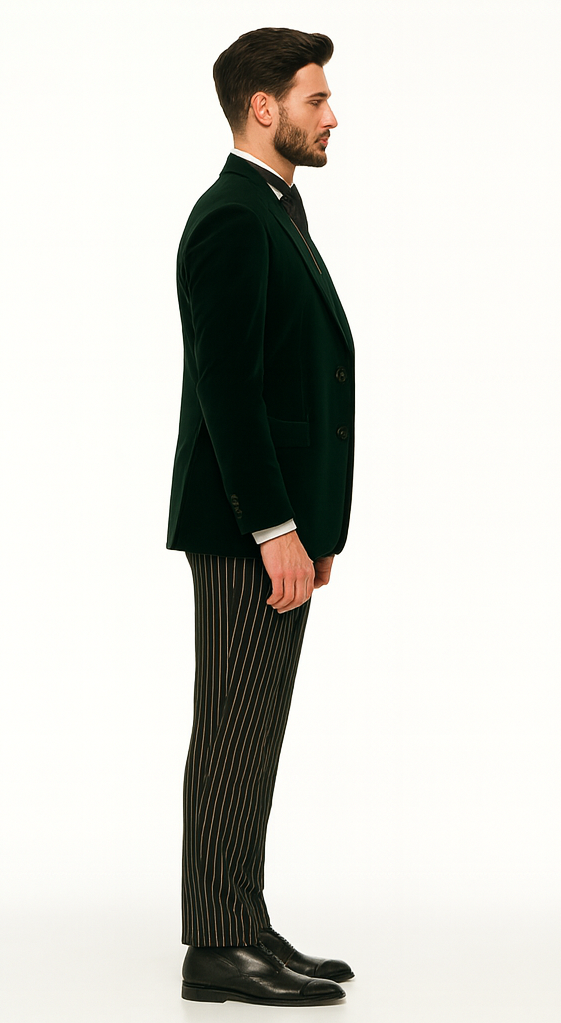 Emerald Velvet Roderick Smoking Jacket – Luxurious Men's Evening Wear