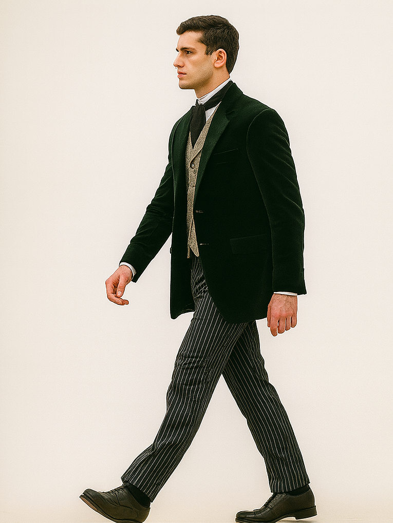 Emerald Velvet Roderick Smoking Jacket for Men