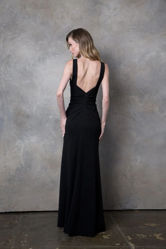 Eva USA 3436 Long Sleeveless Metallic Mother of the Bride Dress