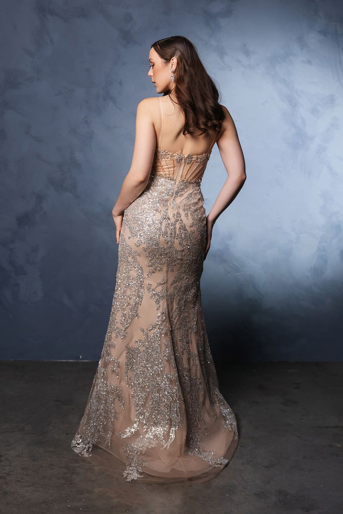 Evening Dress Sleeveless Sequin Sheath Gala Gown By Royal Queen RQ8160