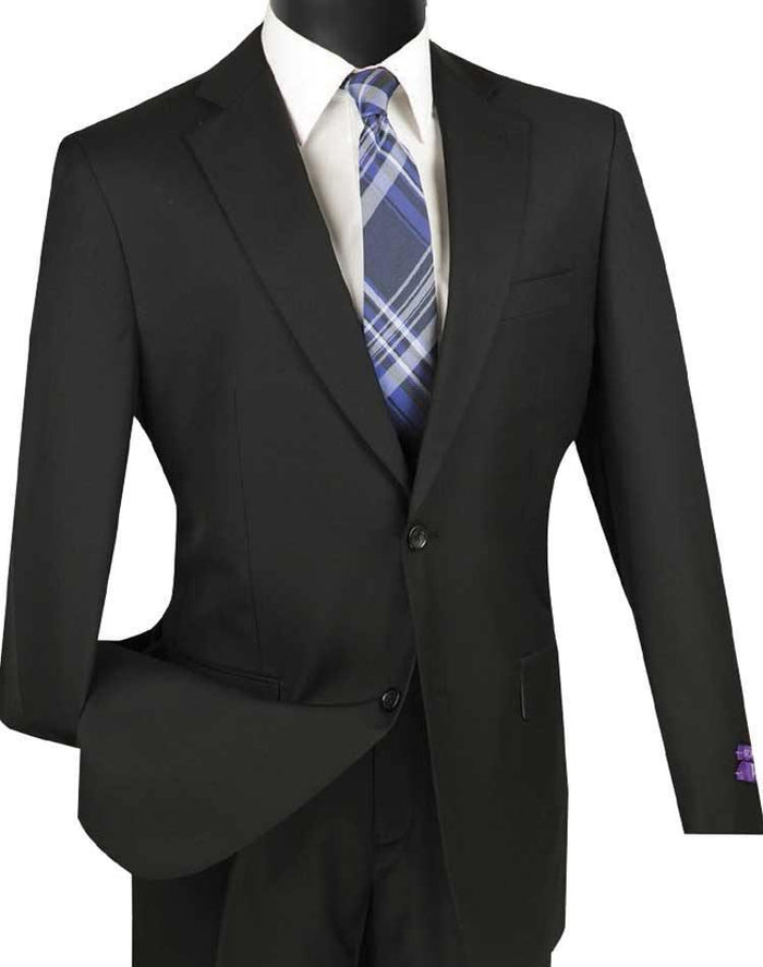 Executive Regular Fit Black Two-Piece Suit