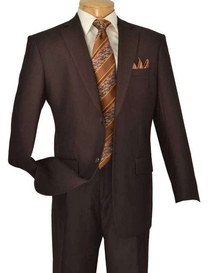 Executive Classic Fit Brown Suit by Vinci
