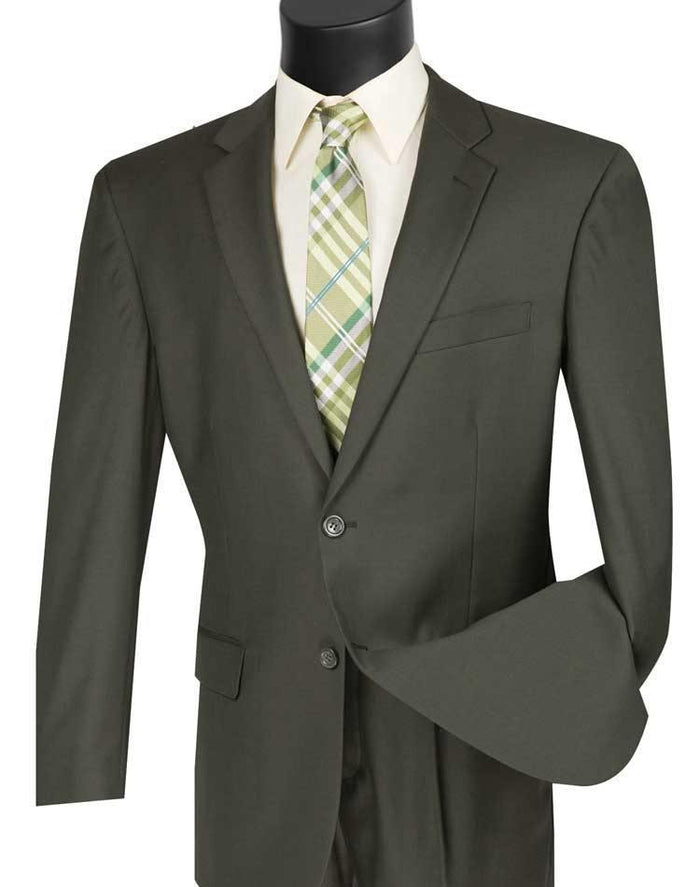 Executive Classic Fit Olive Two Piece Suit