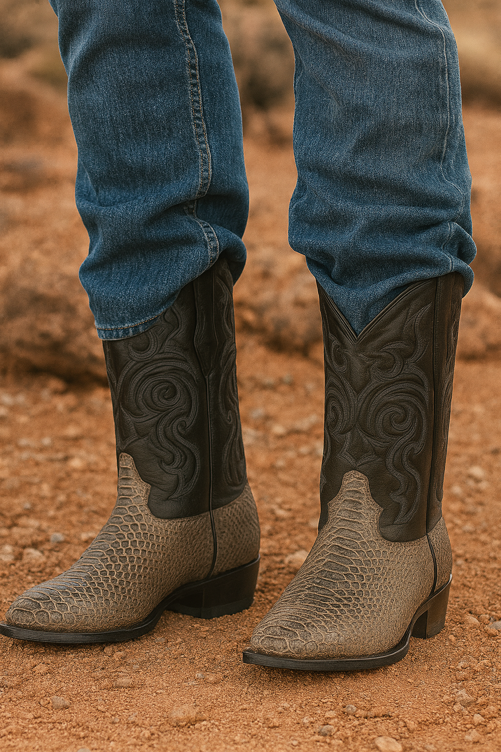 Men's Los Altos Python J-Toe Boots Rustic