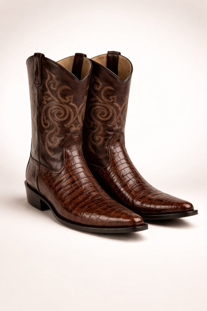 Men's Los Altos Caiman Tail Snip Toe Boots