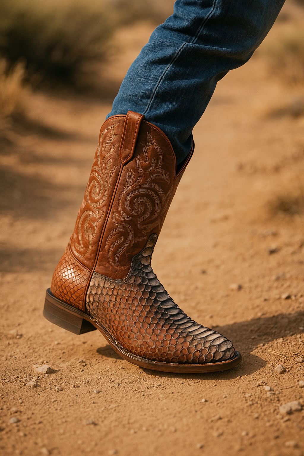 Men's Los Altos Python J-Toe Boots Rustic