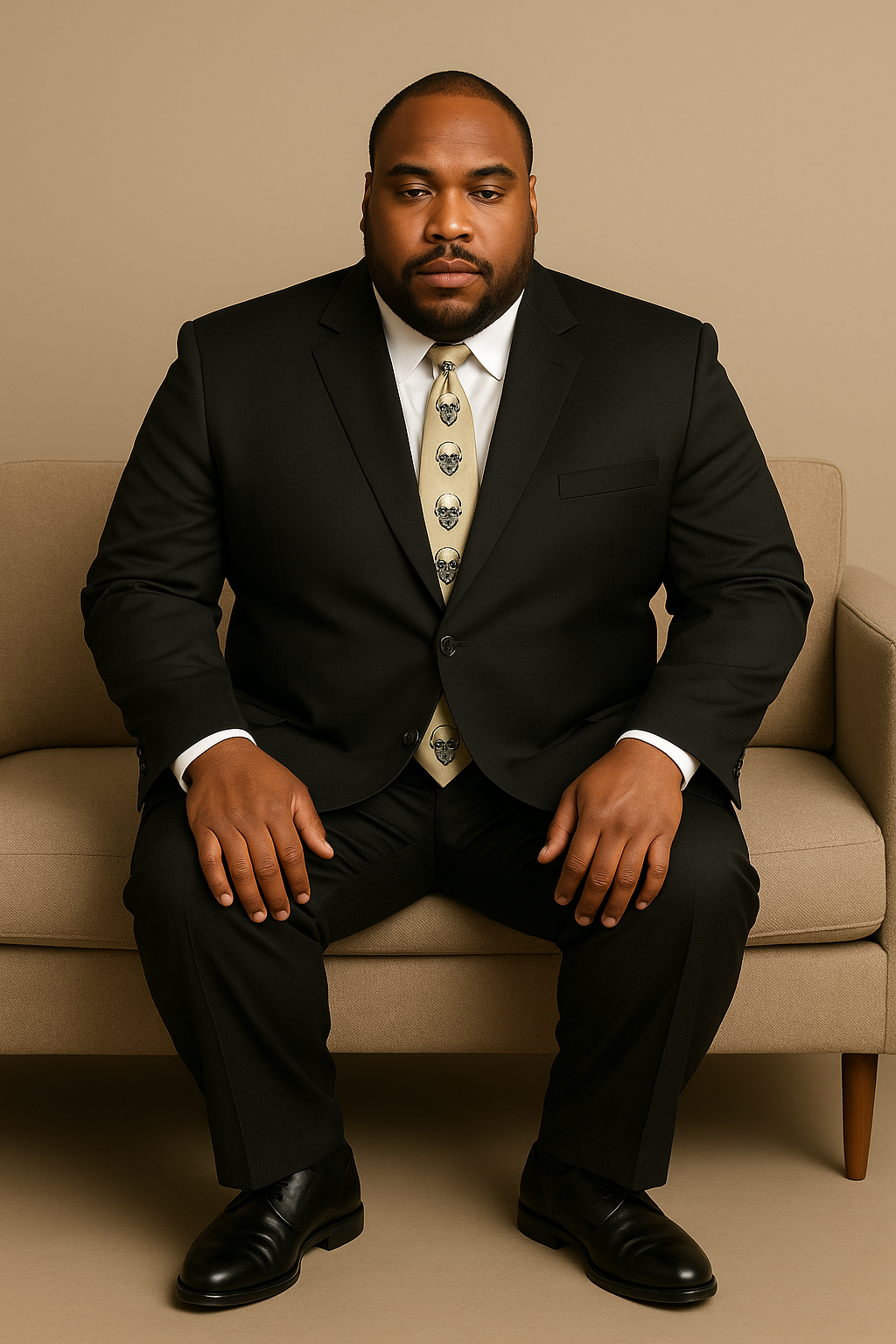 Suits For Big Man BIG & TALL CHARCOAL Discounted Sale Up to Size 82 SUIT HAND MADE - Color: Dark Grey Suit