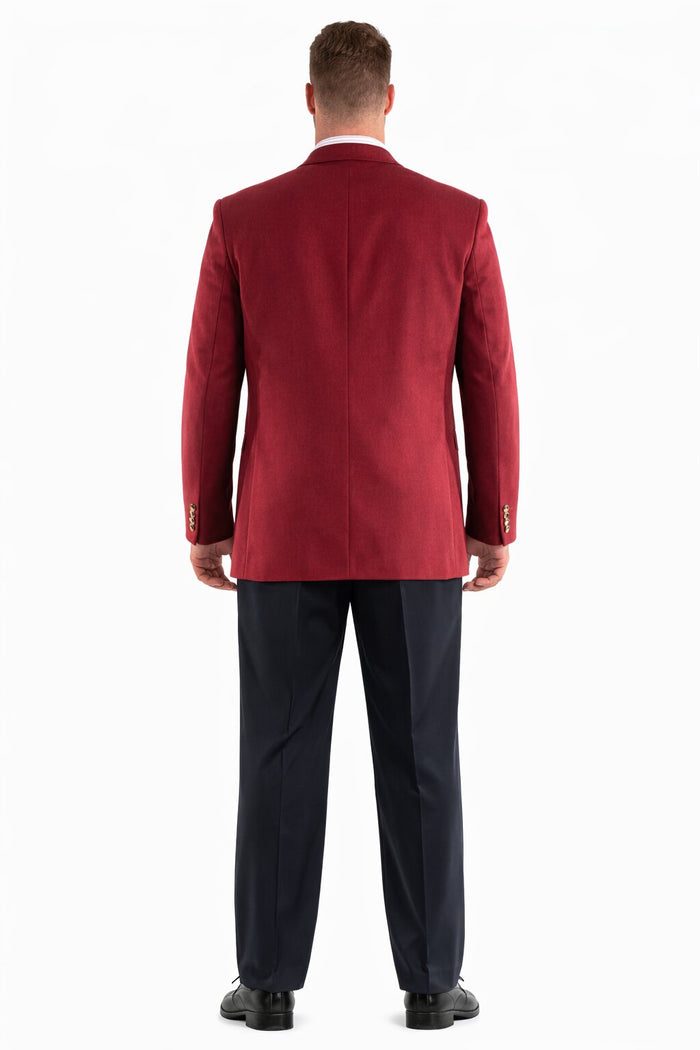 Big and Tall & Extra Long Sizes Men's Blazer With Brass Buttons