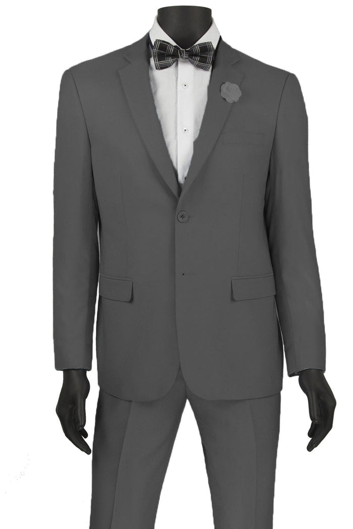 Charcoal Slim Fit Wool Feel Suit for Men