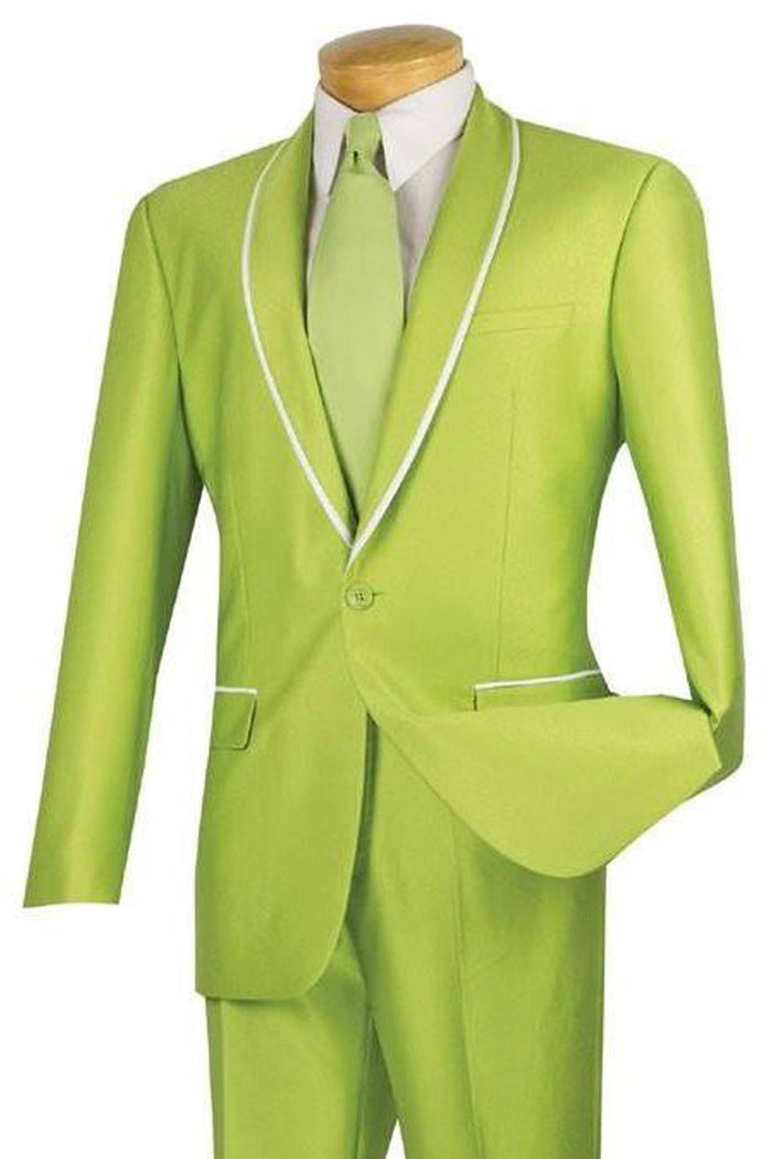 Mens Apple Shawl Tuxedo Suit with Trim