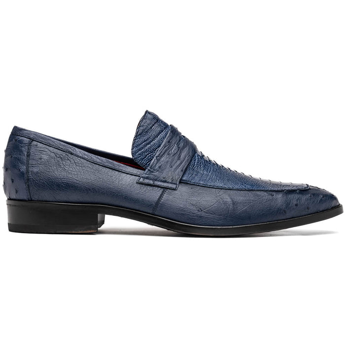 Marco Di Milano Fangio Denim Blue Leather Loafer