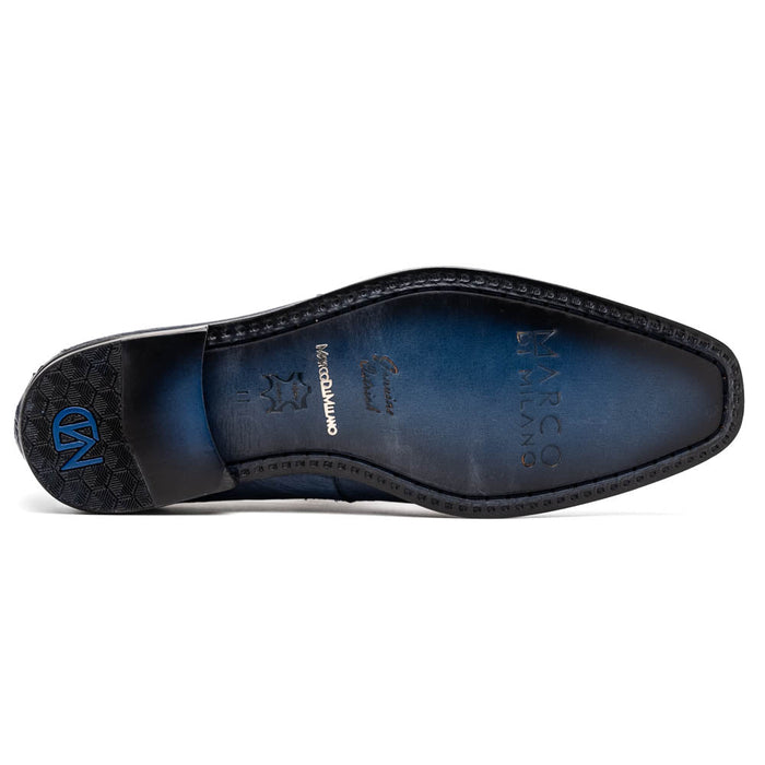 Marco Di Milano Fangio Denim Blue Leather Loafer