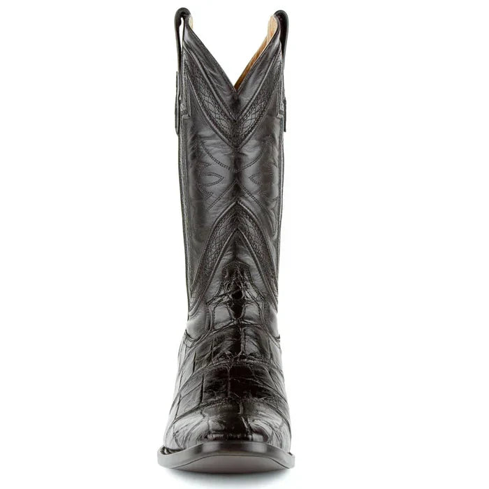 Ferrini Bronco Pirarucu Print Fish Boots Black