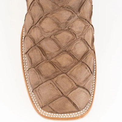 Ferrini Bronco Men's Handcrafted Pirarucu Fish Boots