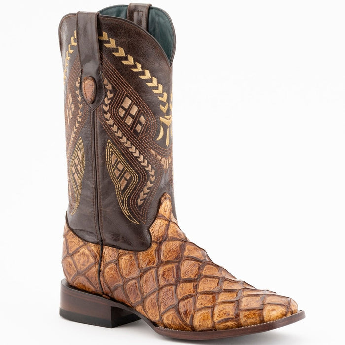 Ferrini Bronco Pirarucu Print Cognac Boots