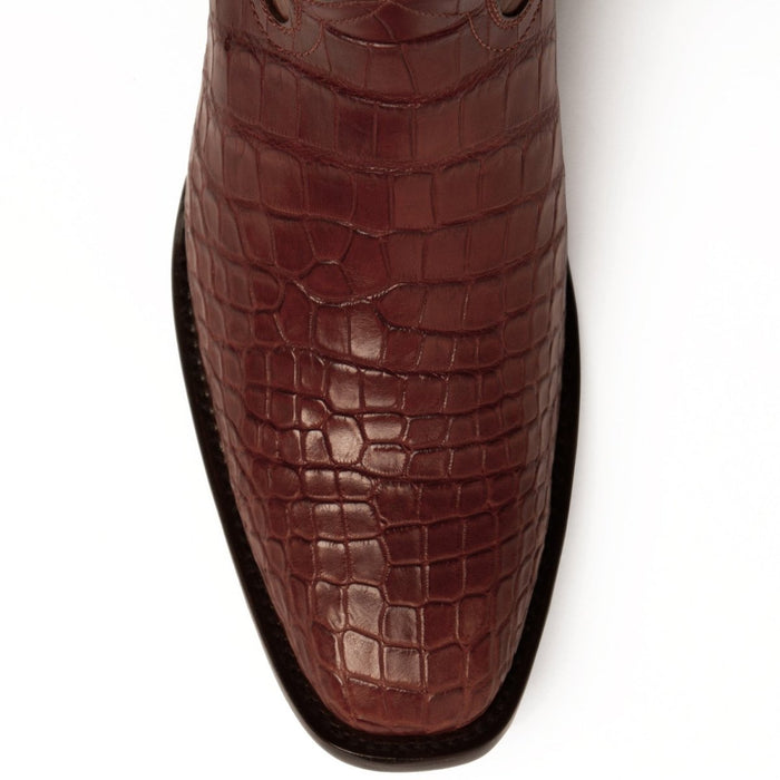 Ferrini Men's Stallion Alligator Belly Boots French Toe Handcrafted Cognac
