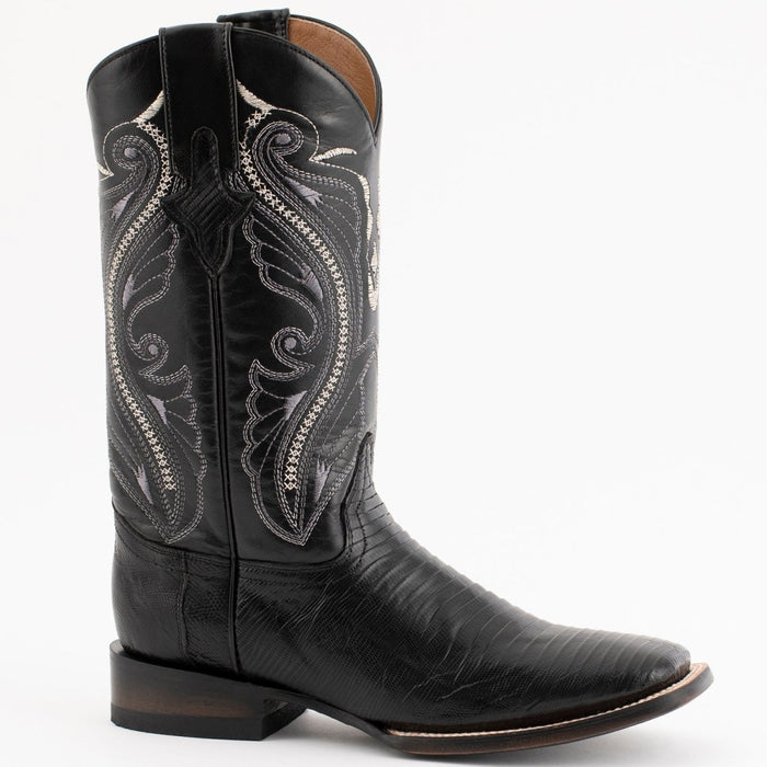 Ferrini Men's Taylor Lizard Round Toe Handcrafted - Black