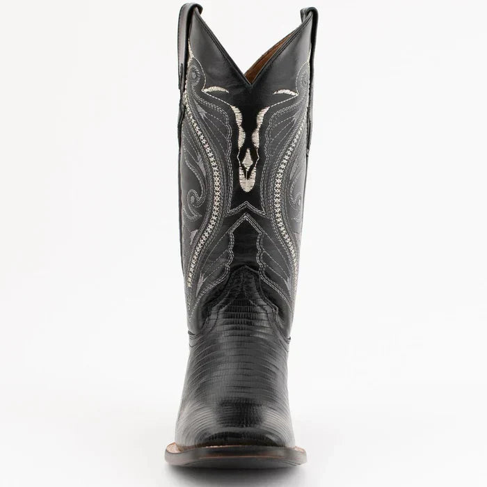 Ferrini Taylor Lizard Square Toe Boots Black