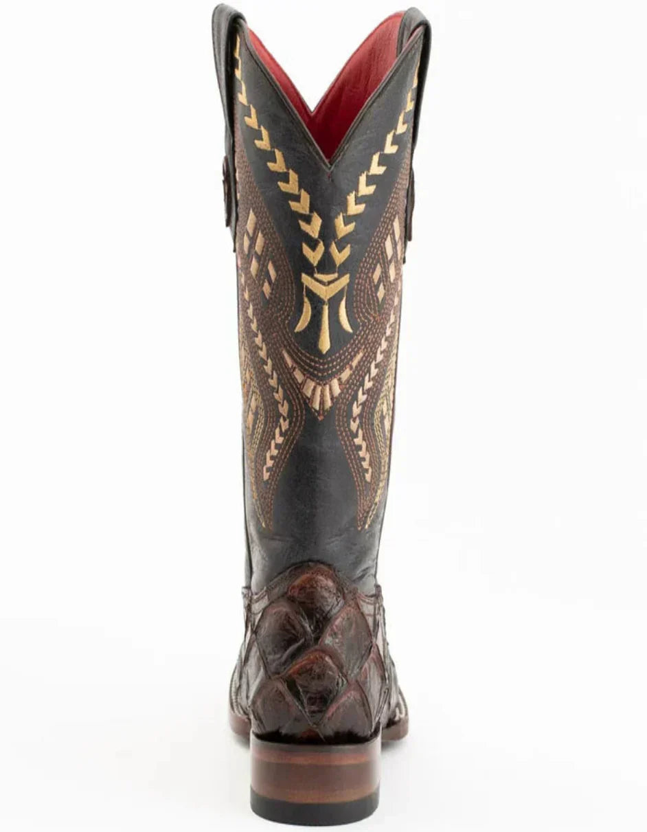 Ferrini Women's Bronco Pirarucu Fish Print Boots