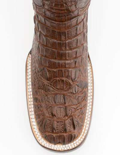 Ferrini Crocodile Print Square Toe Boots Women’s