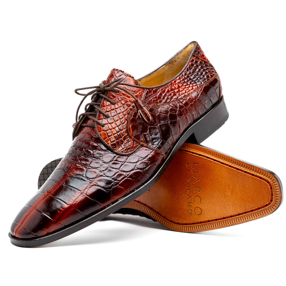 Marco Di Milano Fitipaldi Alligator Derby  Rustic Cognac