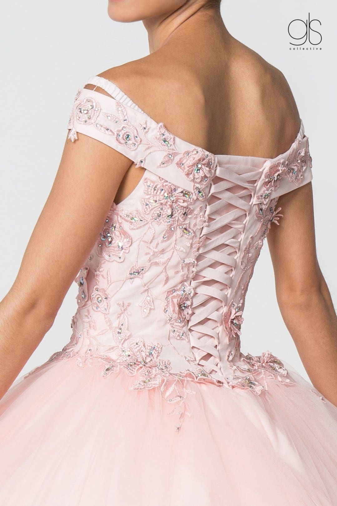 Floral Embroidered Ball Gown by Elizabeth K GL2802