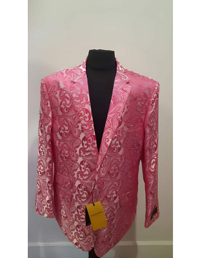 Floral ~ Flower Fuchsia  Dinner Jacket Tuxedo Looking Fashion Best Cheap Blazer For Affordable Cheap Priced Unique Fancy For Men Available Big Sizes on sale Men Affordable Sport Coats Sale