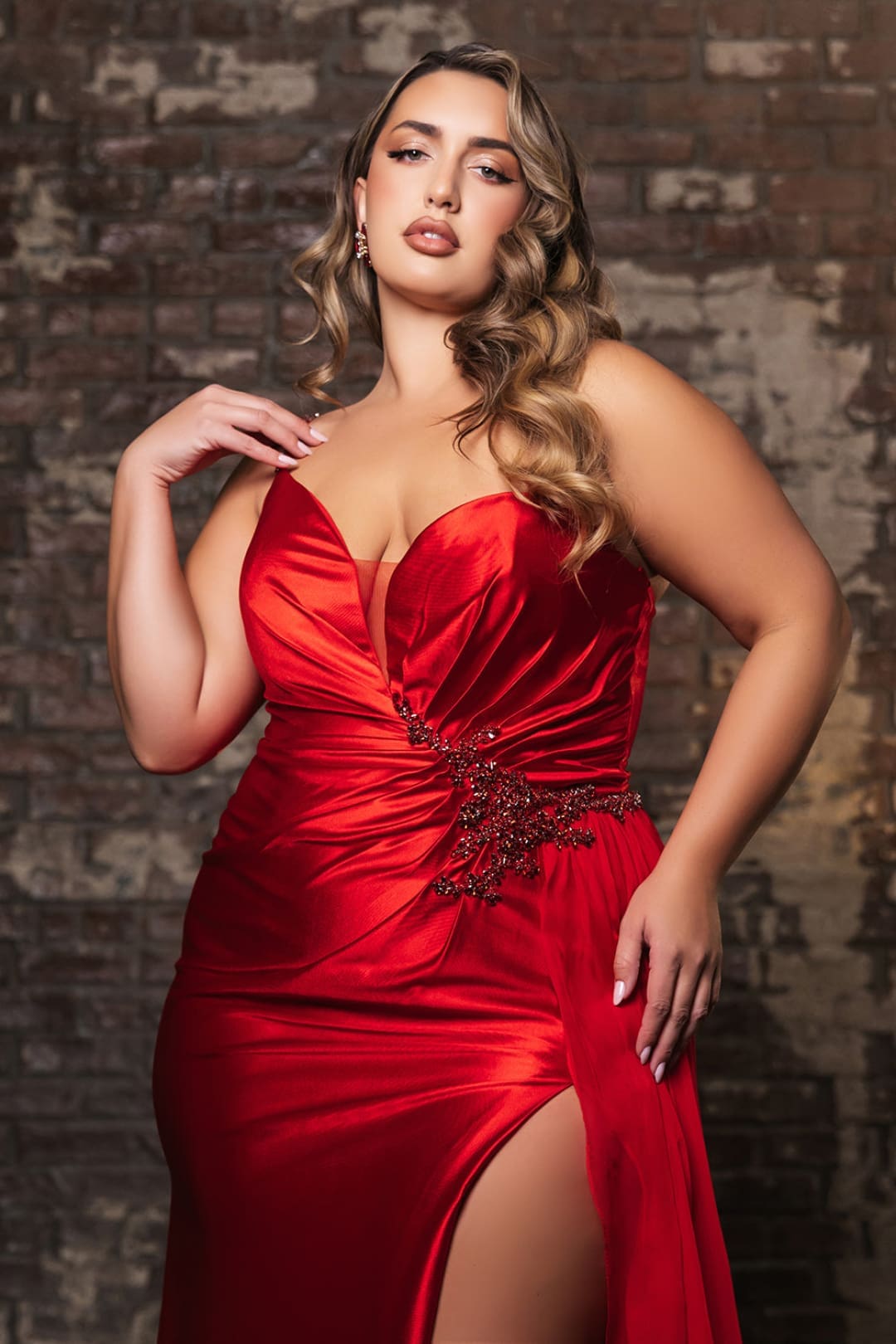 Plus Size Long Evening Gown Maxi Formal Dress for Women By May Queen MQ2150
