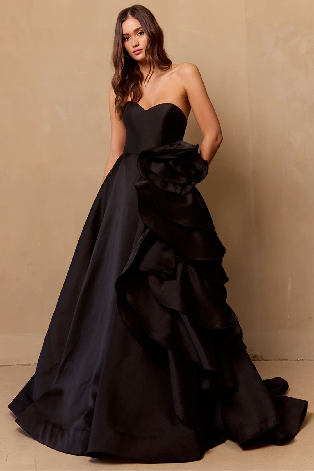 Formal Dress Layered Ruffles A-Line Prom Gown By Amelia Couture SU085