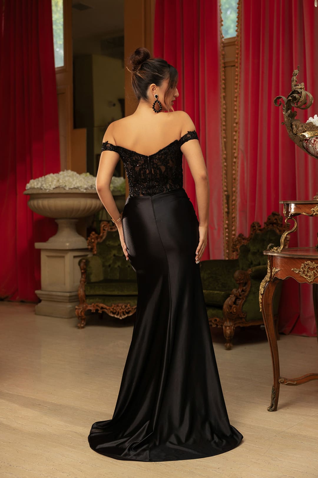 Formal Dress Sleeveless Ruched High Slit Gown By Royal Queen RQ8183