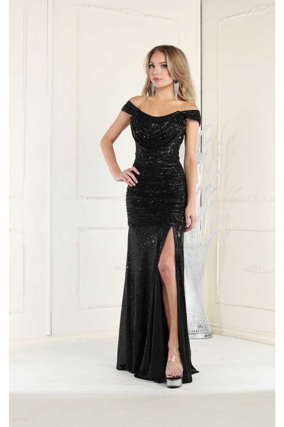 Plus Size Long Evening Gown Maxi Formal Dress for Women By Royal Queen RQ7950