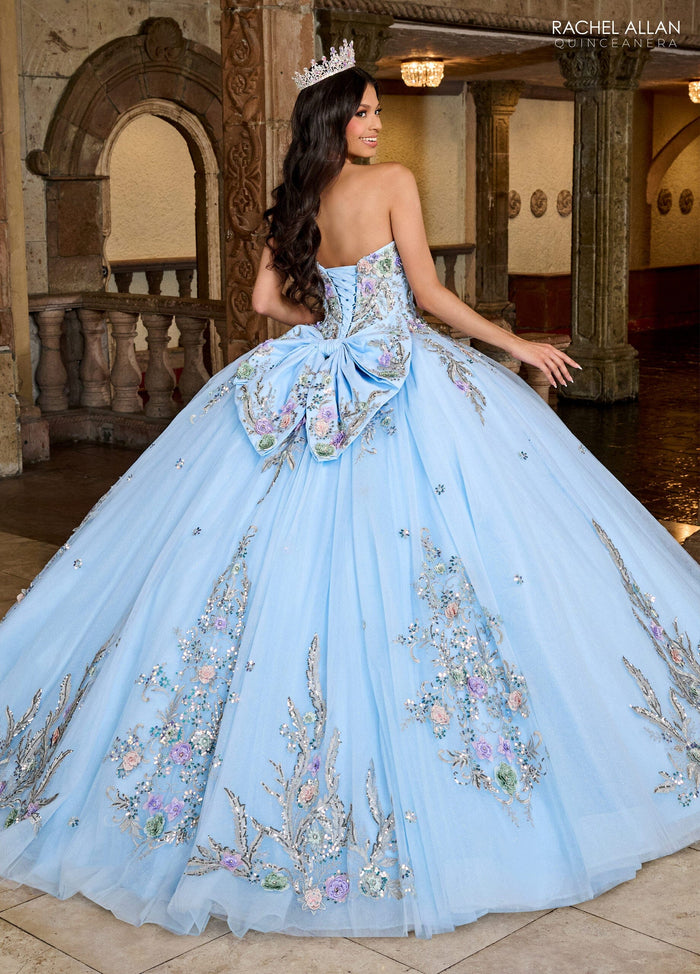Rachel Allan RQ3126 Fringe Cap Sleeve Quinceanera Dress