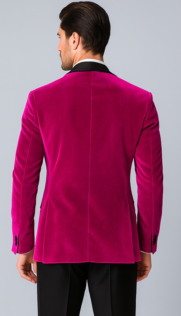 Fuchsia Wedding Prom Best Fashio Suits Men's blazer