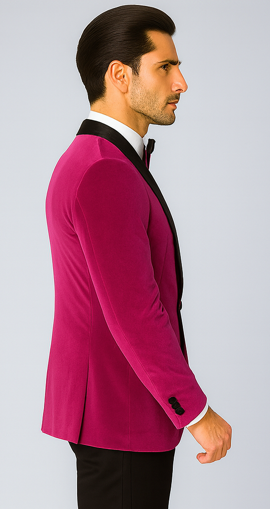 Fuchsia Wedding Prom Best Fashio Suits Men's blazer