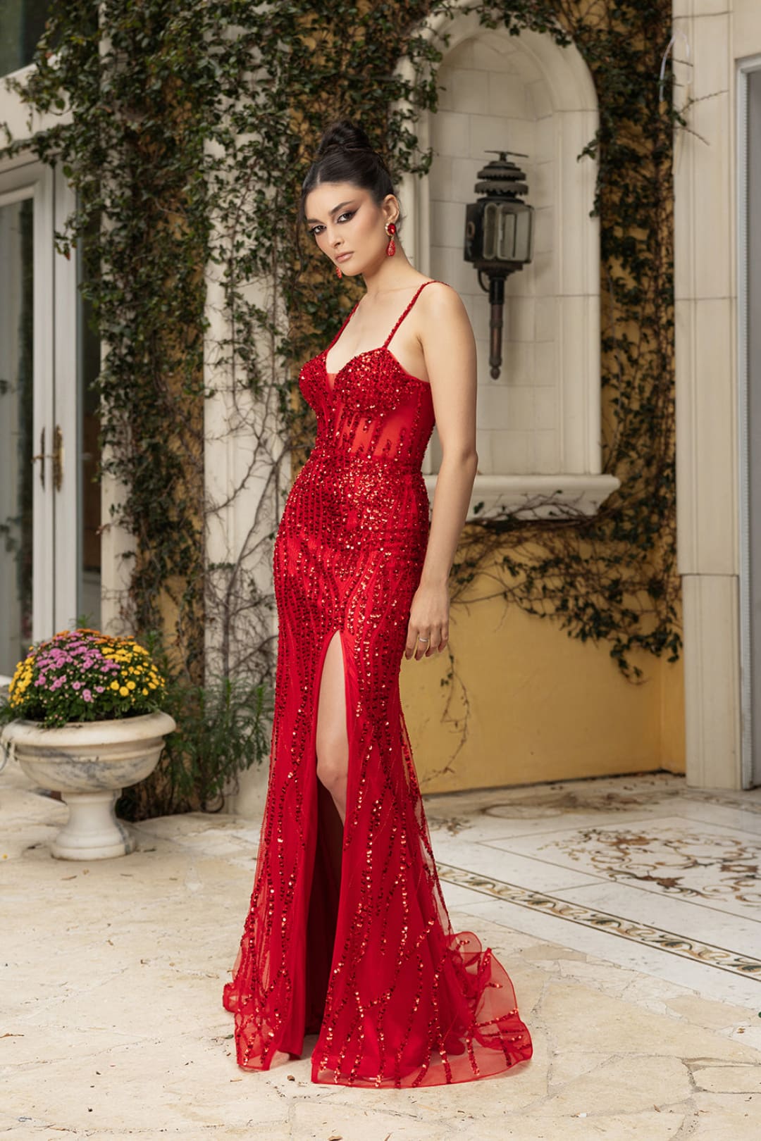 Gala Dress Sweetheart High Slit Evening Gown By Royal Queen RQ8114