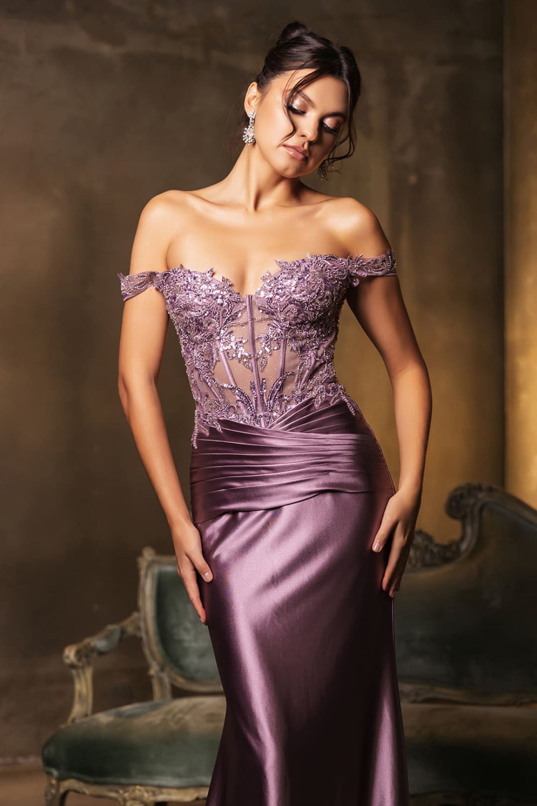 Plus Size Long Evening Gown Maxi Formal Dress for Women By May Queen MQ2141
