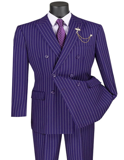 1920s Pinstripe Wide Gangster Suit