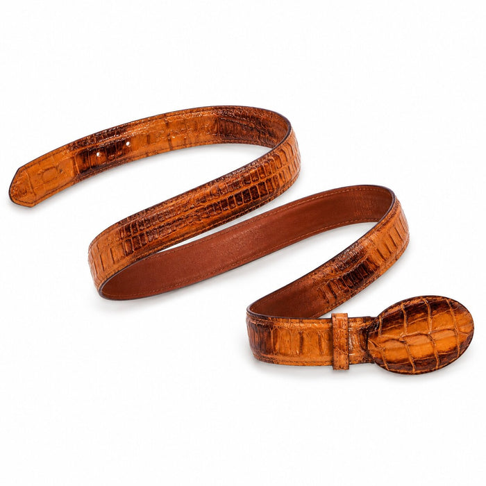 Caiman Skin Cowboy Belt by Wild West Boots
