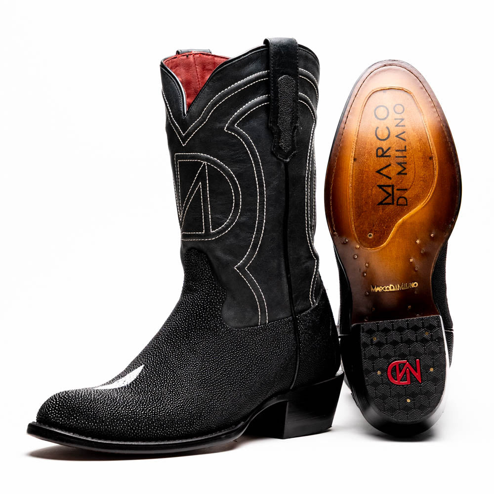 Marco Di Milano Georgia Stingray Round Toe Cowboy Boots