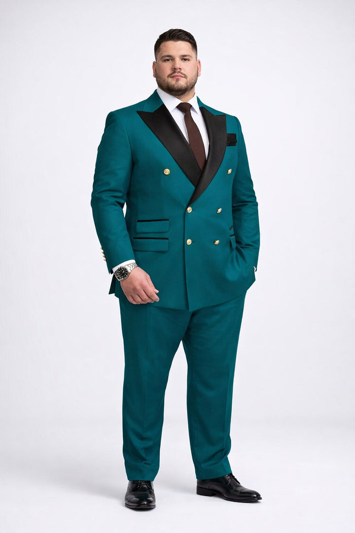 Double Breasted Tuxedo Groom Suit
