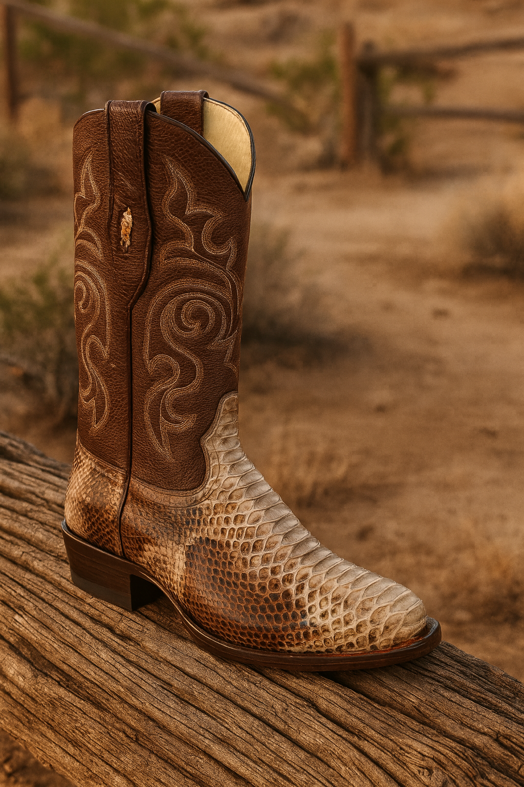 Men's Los Altos Python J-Toe Boots Rustic