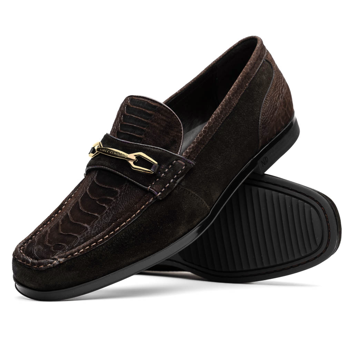 Marco Di Milano Hugo Brown Leather Loafers